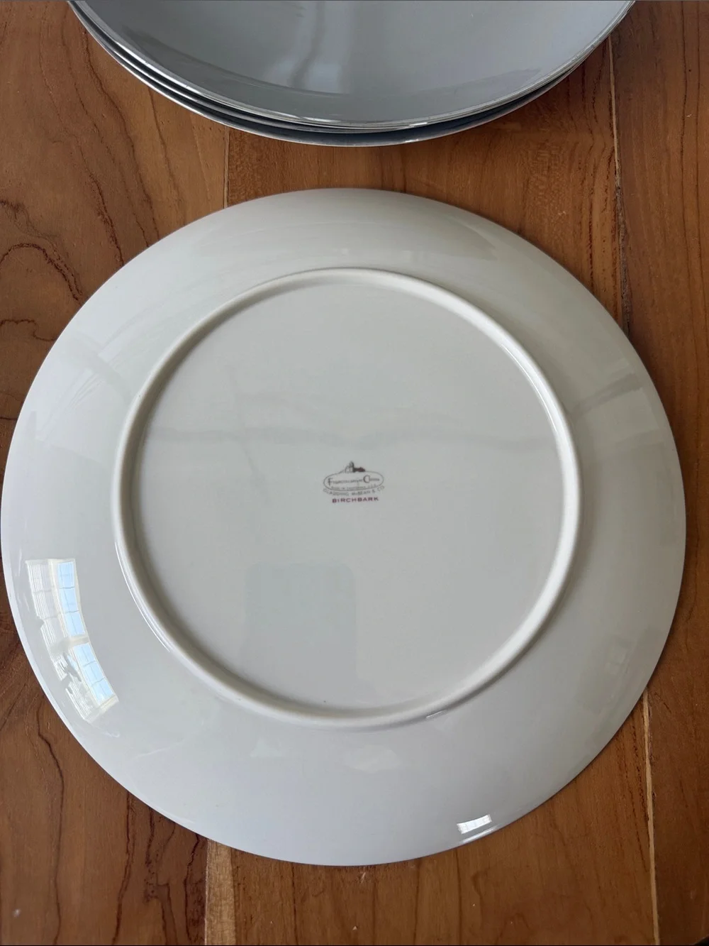 Franciscan China Burchbark Grey With Platinum Trim Dinner 10.5
